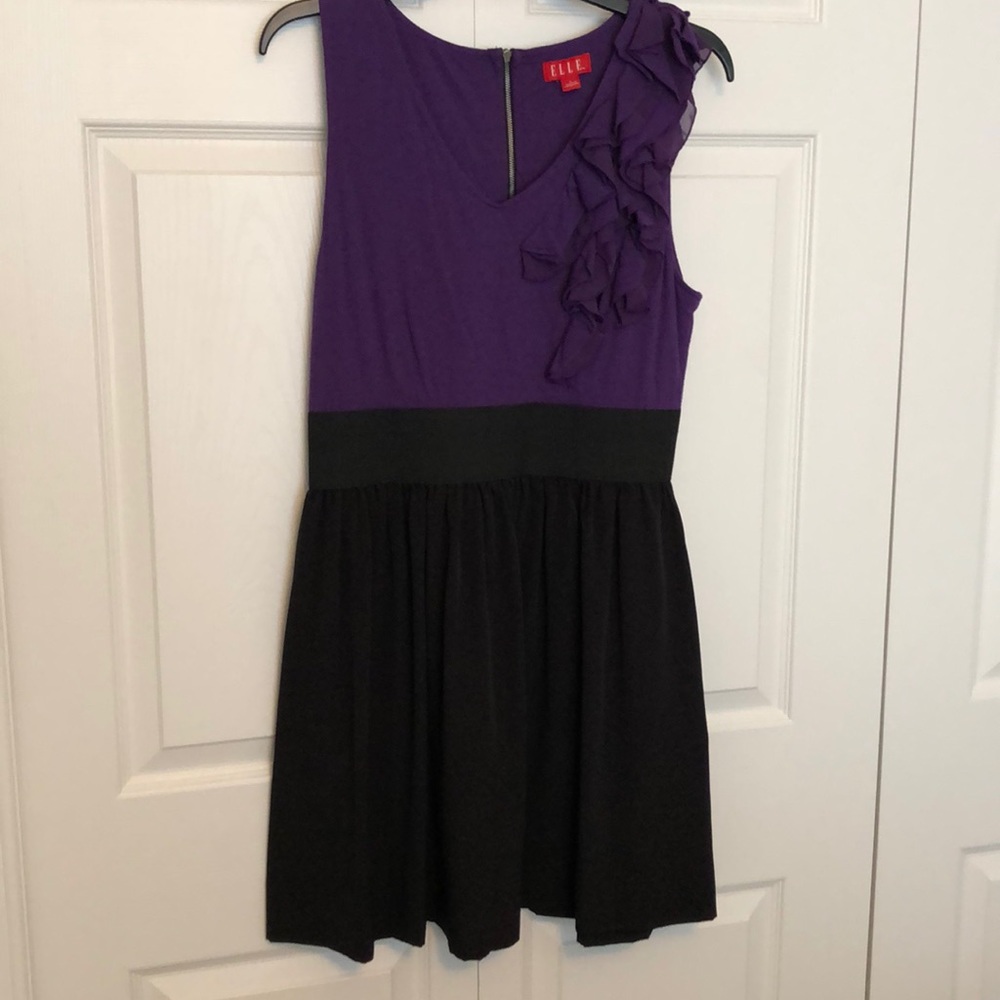 Elle Purple and Black Dress